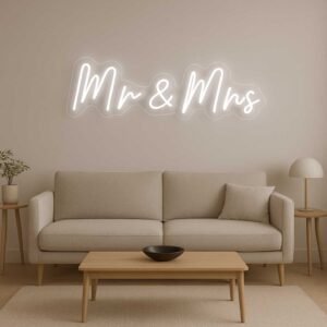 Neon led Mr Mrs