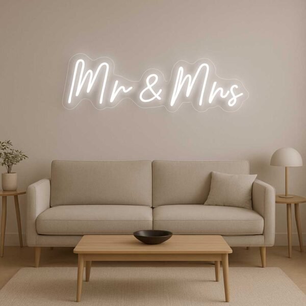 Neon led Mr Mrs