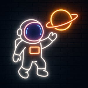 Néon LED Astronaute – Décoration lumineuse spatiale et originale