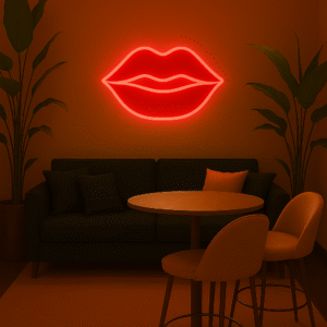 Néon LED Bouche - Déco Murale Tendance et Lumineuse
