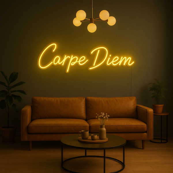 Néon LED "Carpe Diem" – Citation lumineuse design – Image 4
