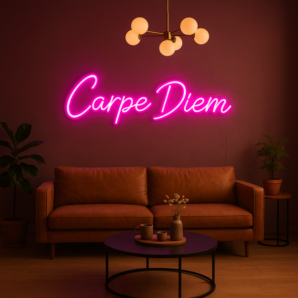 Néon LED "Carpe Diem" – Citation lumineuse design – Image 5