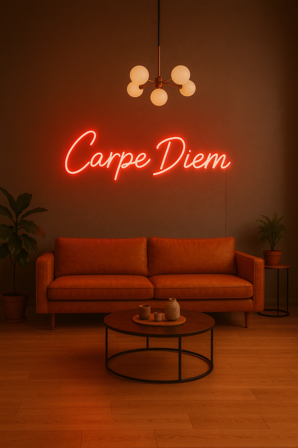 Néon LED "Carpe Diem" – Citation lumineuse design – Image 6