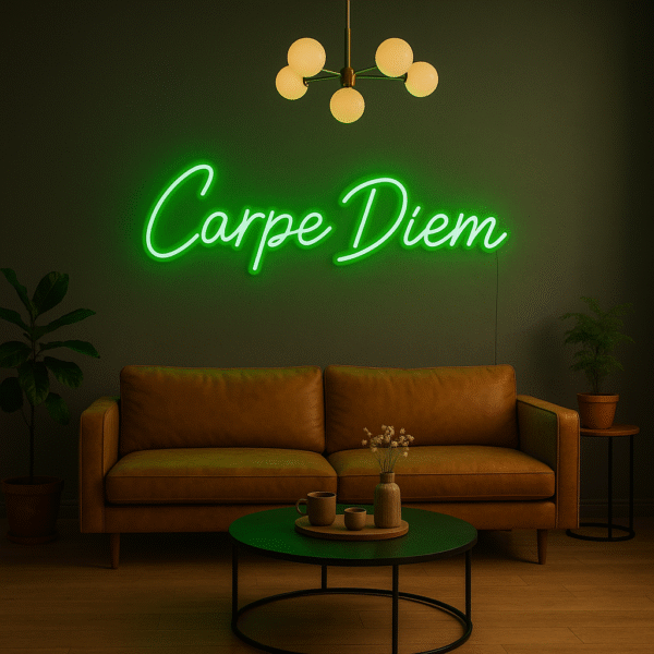 Néon LED "Carpe Diem" – Citation lumineuse design – Image 7
