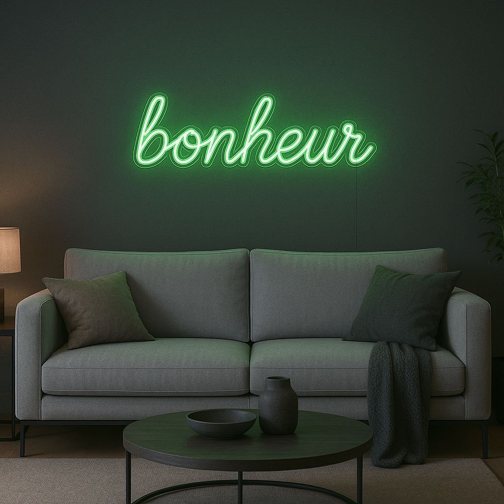 Néon LED Bonheur – Illuminez votre intérieur avec élégance – Image 7