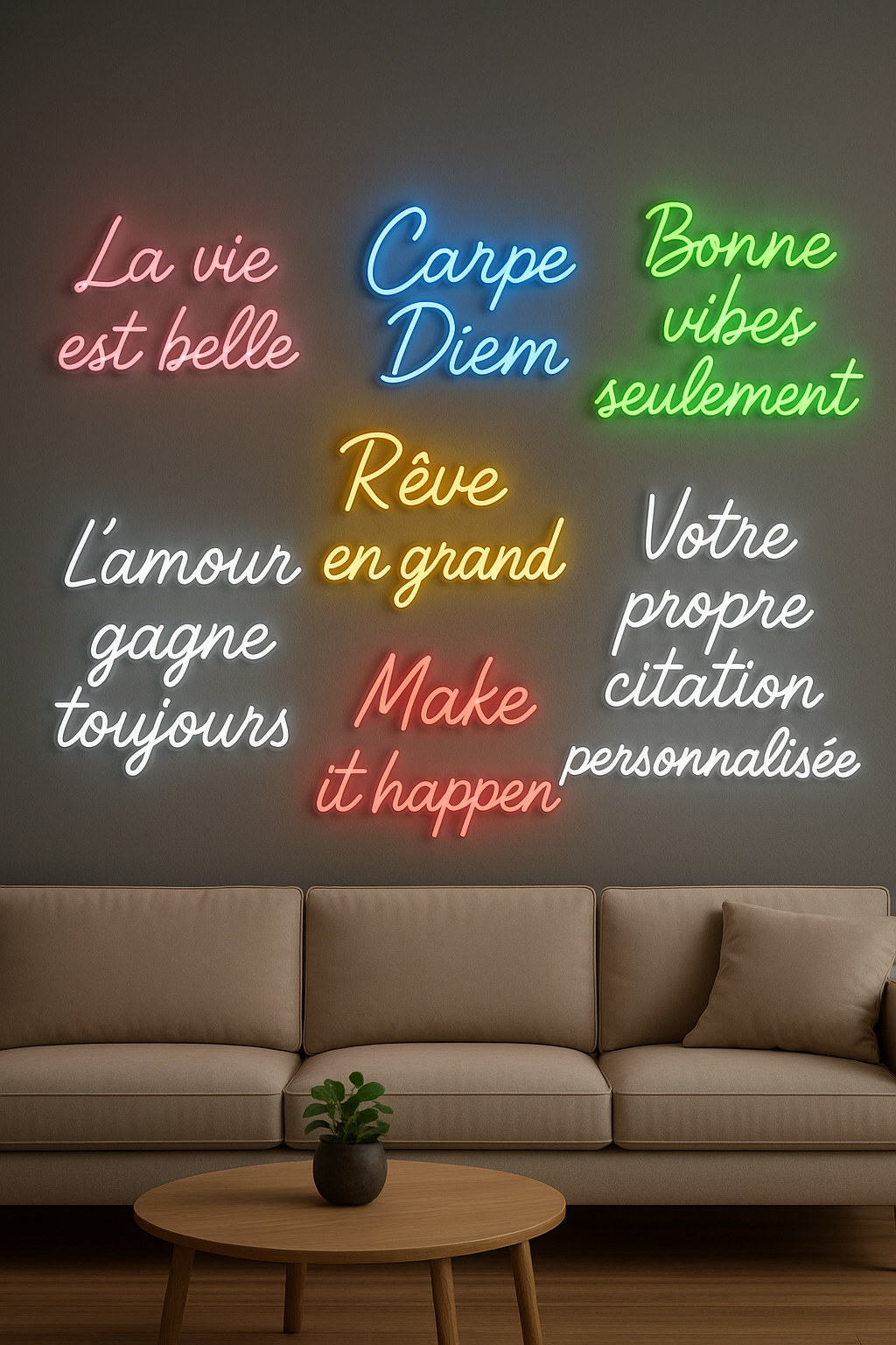 Citations Néon LED Inspirantes | Phrase Néon & Déco Murale