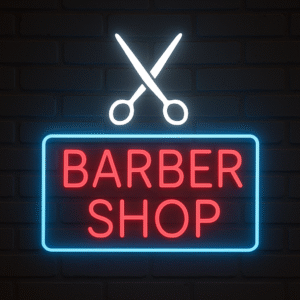 Néon LED Barber Shop