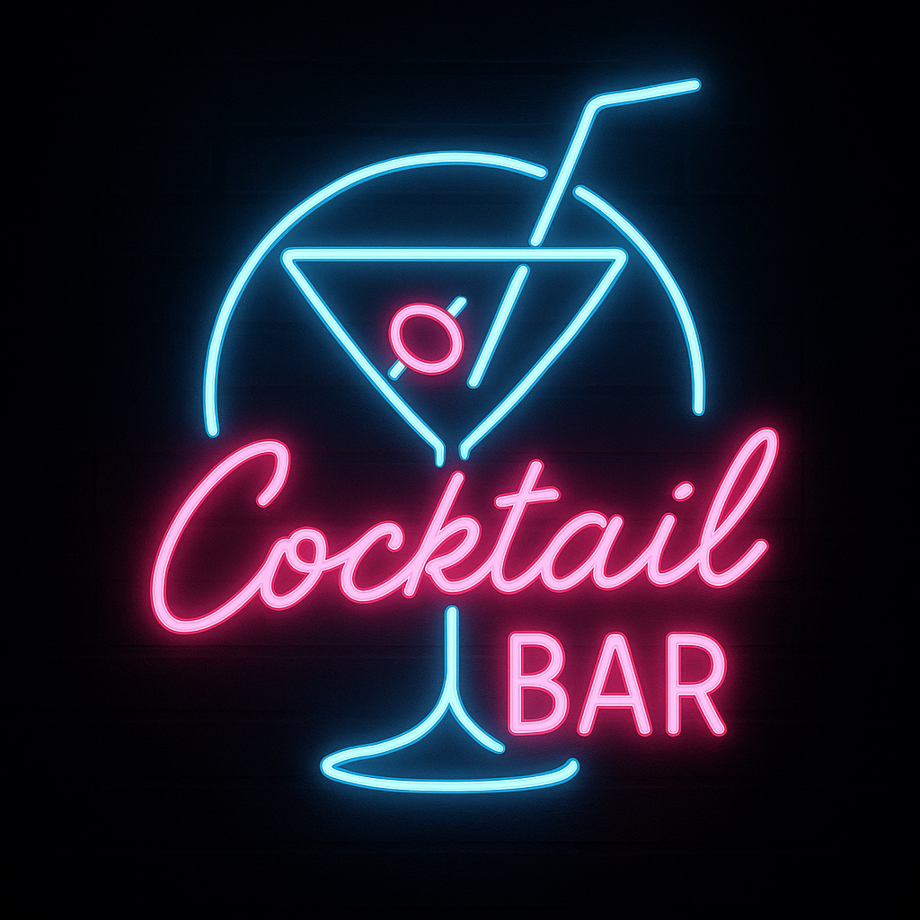Néon LED Cocktail Bar