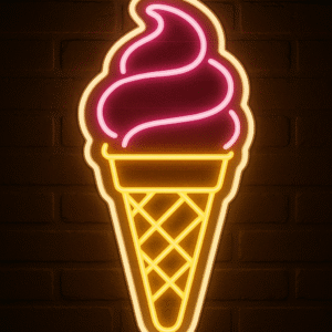 Néon LED Glace : l’enseigne gourmande et tendance