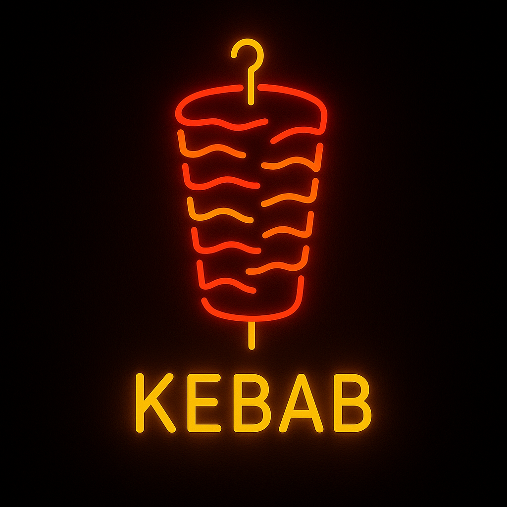 Néon LED Kebab – Enseigne lumineuse professionnelle pour restaurants et snacks