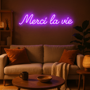 Néon LED Merci la vie