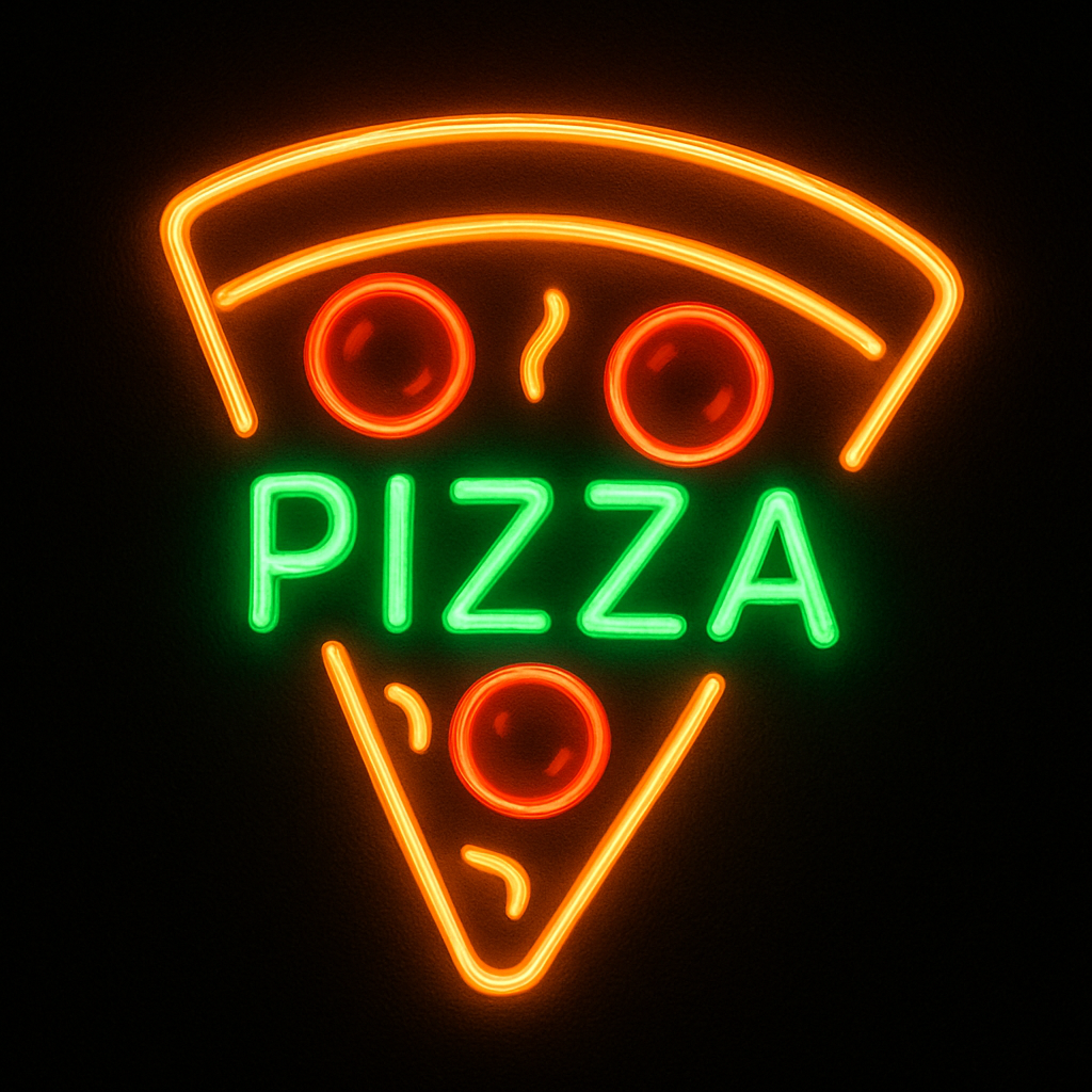 Néon LED Pizza