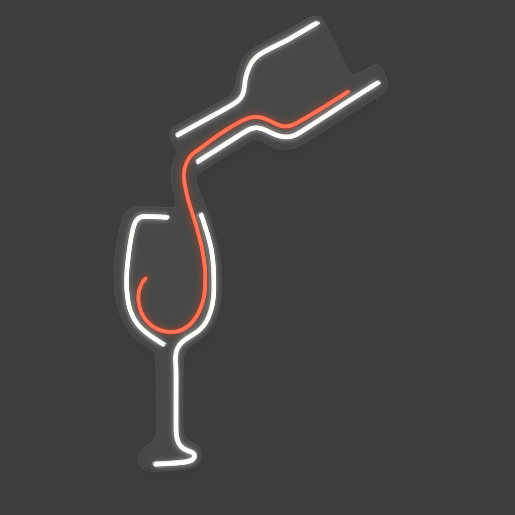 Néon LED Bouteille de Vin – L’enseigne lumineuse parfaite pour bar ou restaurant – Image 2