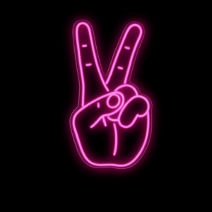 Néon LED Main Peace – Enseigne lumineuse rose et déco murale design