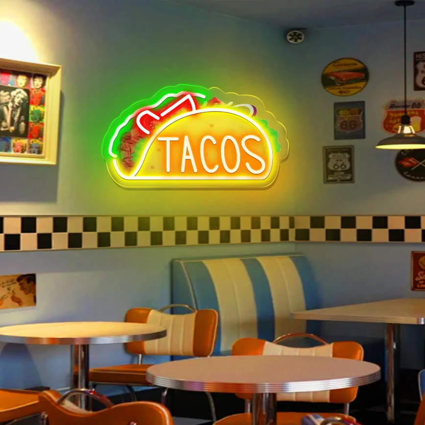 Néon LED Tacos : l’enseigne lumineuse incontournable pour votre restaurant