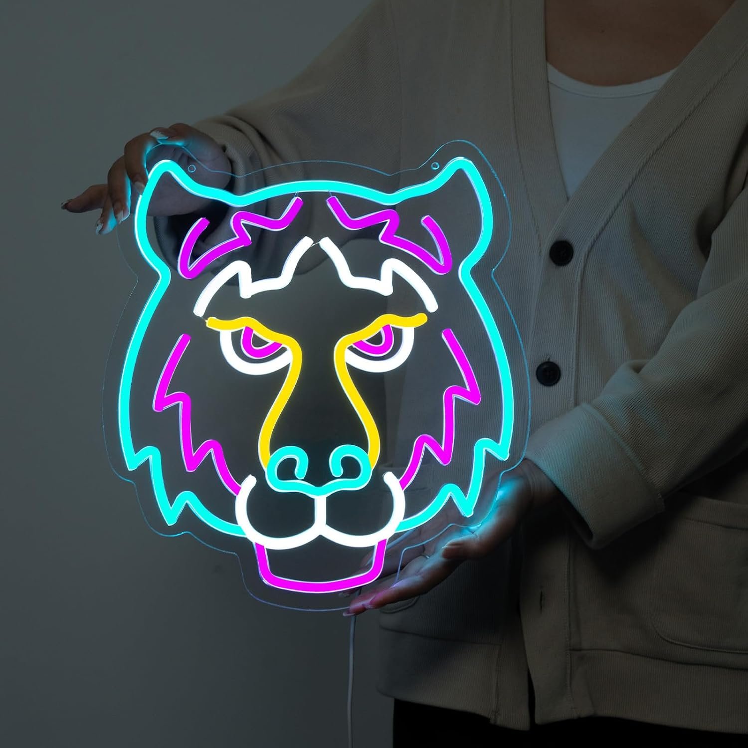 Néon LED Tigre – Enseigne lumineuse design pour une déco sauvage et moderne – Image 2