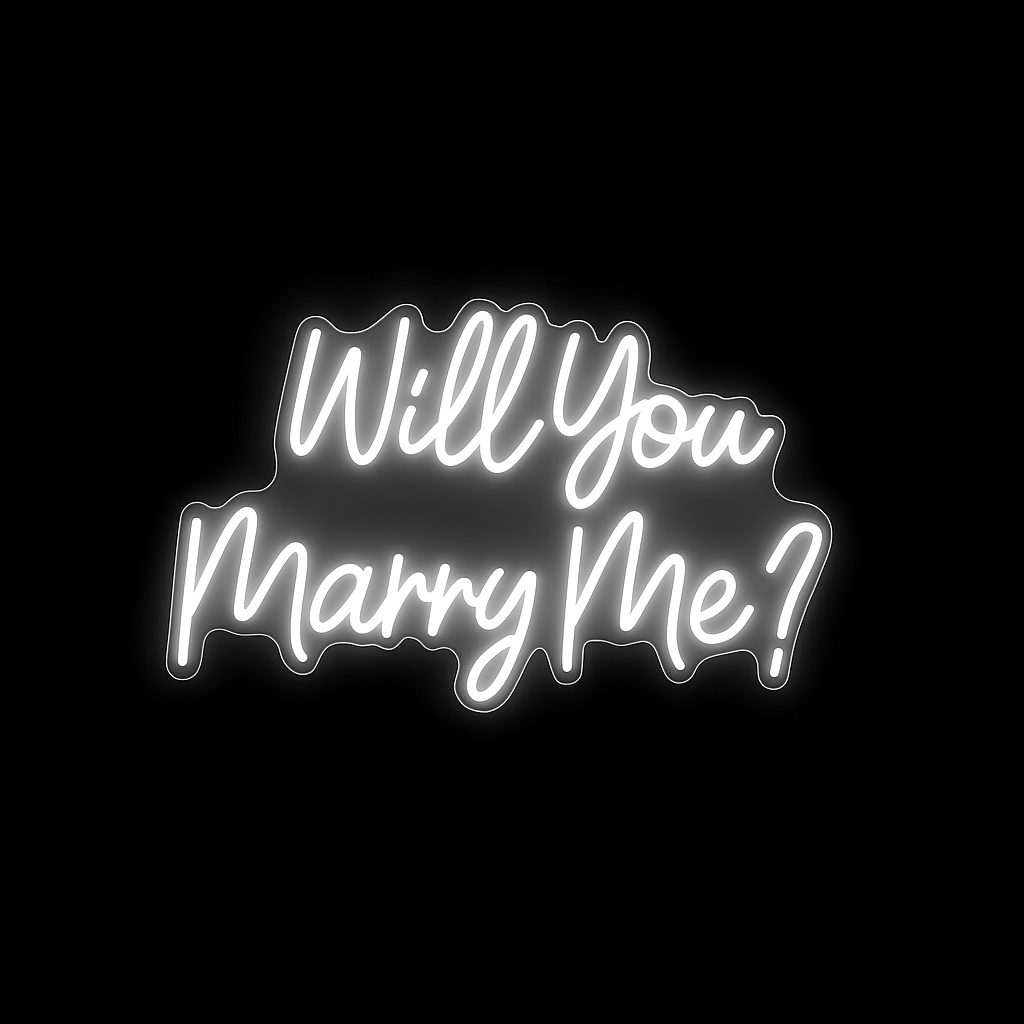 Néon LED "Will You Marry Me ?" – Enseigne lumineuse romantique pour demande en mariage