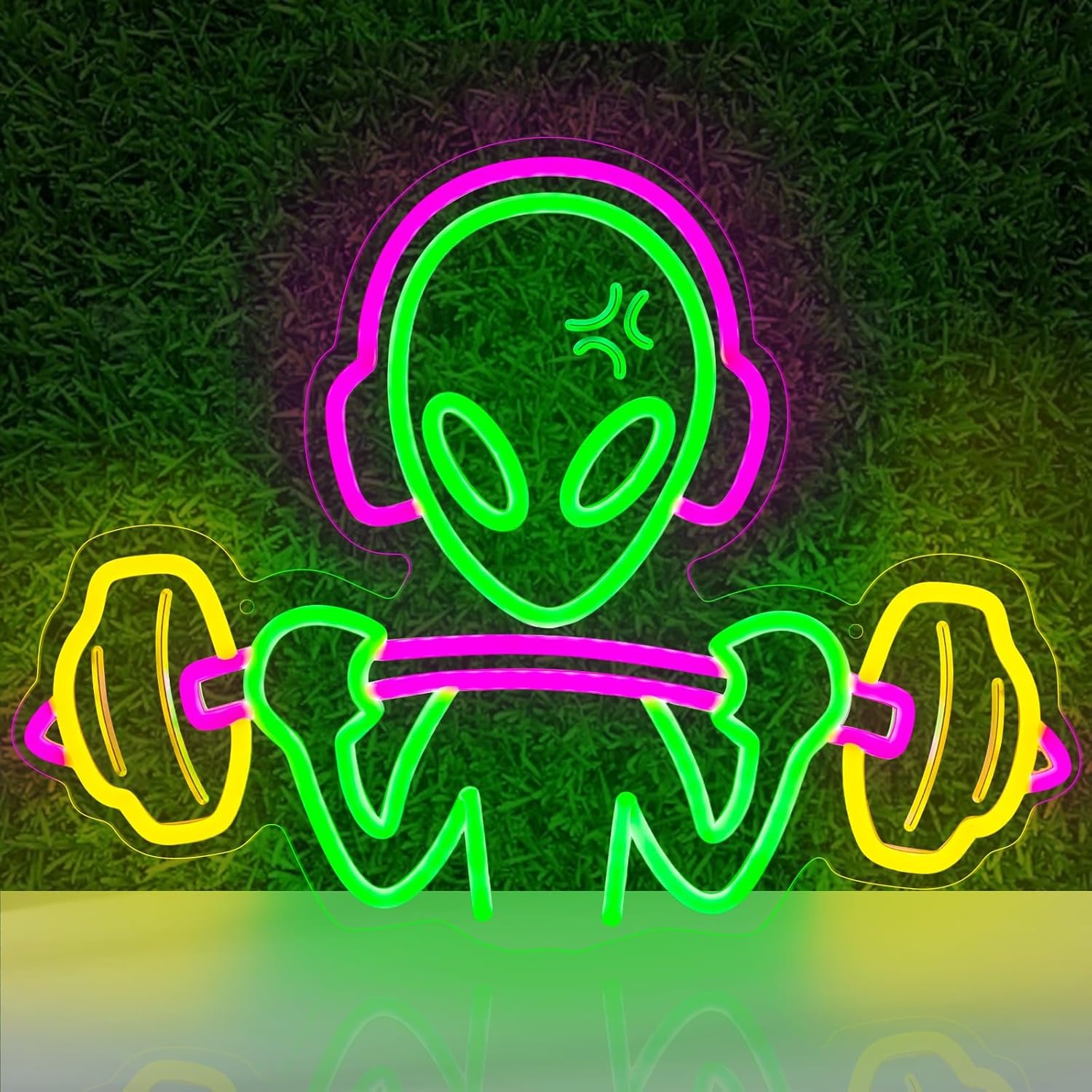 Néon LED Alien Musculation – Décoration lumineuse pour salle de sport futuriste – Image 2