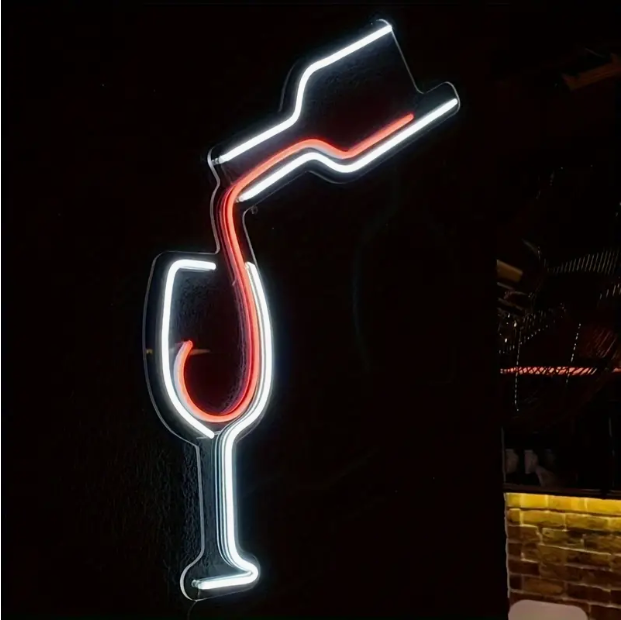 Néon LED Bouteille de Vin – L’enseigne lumineuse parfaite pour bar ou restaurant