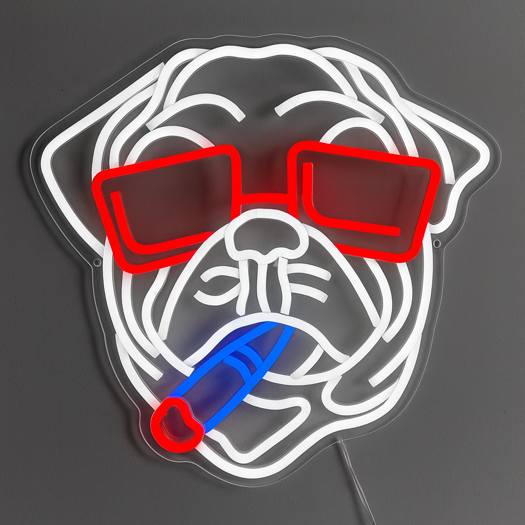 Néon LED Chien Fumeur – Décoration lumineuse originale et design – Image 2