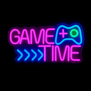 Néon LED Game Time – L’enseigne lumineuse parfaite pour une déco gaming design