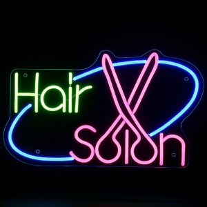 Néon LED Coiffure “Hair Salon”- L’enseigne lumineuse parfaite pour votre salon de coiffure